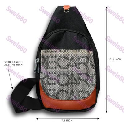JDM RECARO GRADATION CROSSBODY SHOULDER BAG W/ BLACK TAKATA  STRAPS BACKPACK NEW