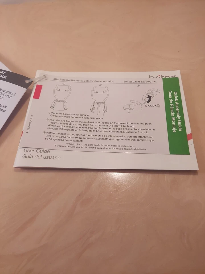 Britax SKYLINE Click Tight Asiento Infantil Guía del Usuario Manual. NUEVO Foto 3 de 3