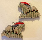 Desert Impressions Gray Puli Dog Christmas Earrings Barbara Hansford VG So Cute! — photo 3