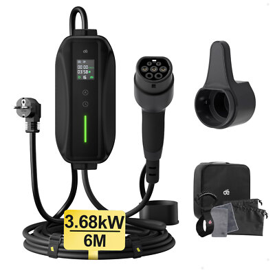 Typ 2 Schnell EV Ladekabel für Elektroauto Ladestecker Mode 2 Schuko 6M 6-16A