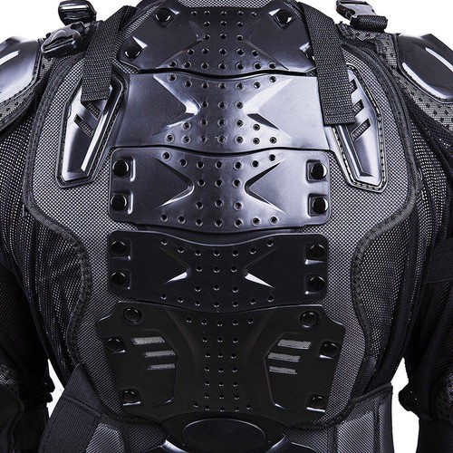 Black Racing Body Armour Armor Full Sport Jacket Gear ATV Quad Dirt Pit Bike - Picture 6 of 11