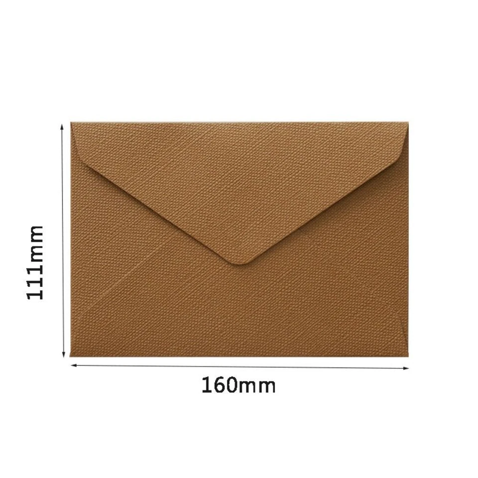 3pcs Red Linen Envelope Letter Set Love Letter  Invitation Postcard - image 2 of 4