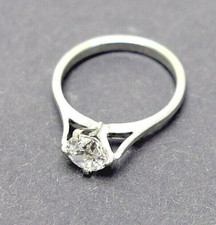 237. schlichter 925er Silber Ring filigran Zirkonia klar rund RG.54 signiert DIA