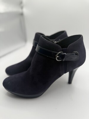 Band Lino women s heel ankle boots blue suede size 9.5