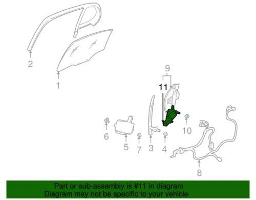 Conjunto de motor LeSabre GM 1999-2005 genuino, delantero S/D Wdo regular - diestro 19152005 Foto 2 de 2