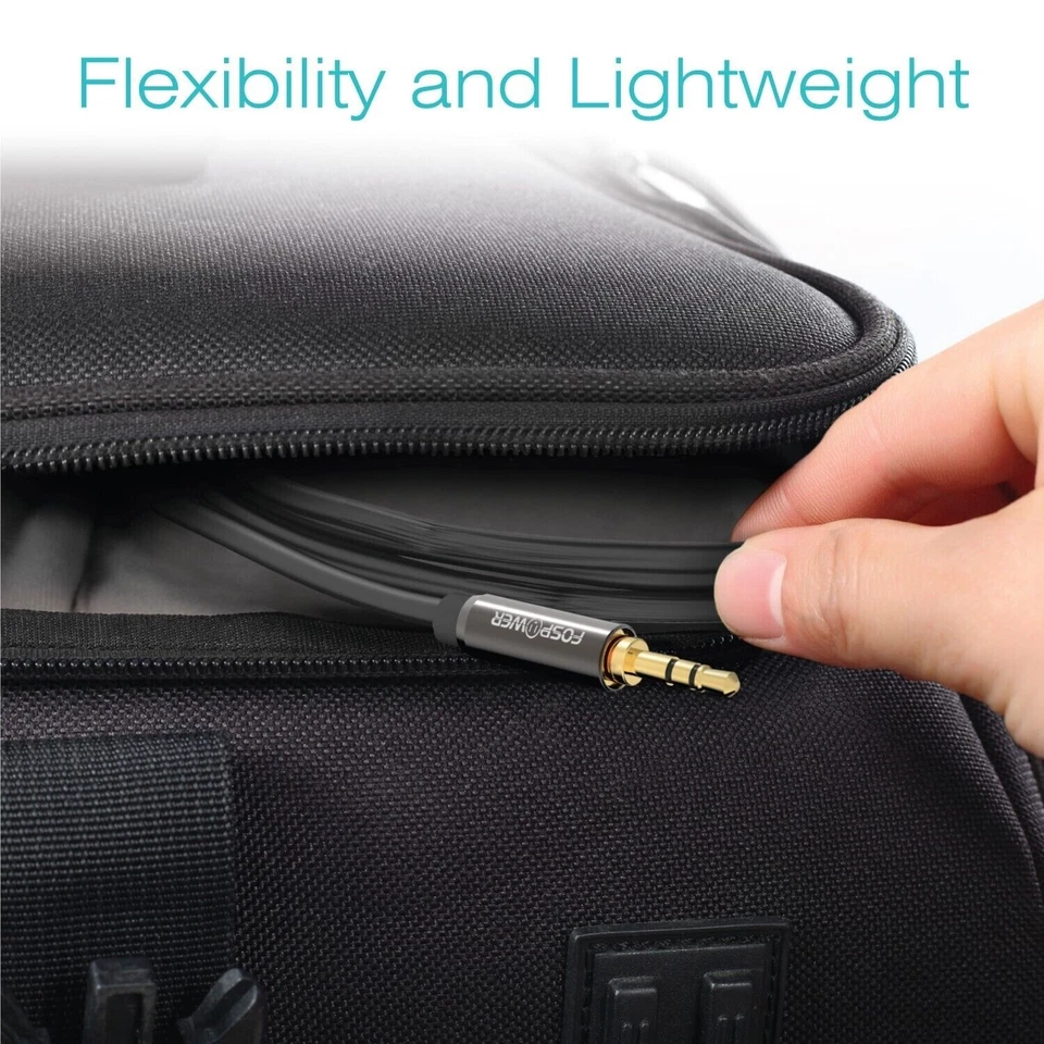 Cable de audio estéreo para automóvil de 3,5 mm macho a macho para auriculares de 1 pie iPhone Samsung Foto 3 de 4