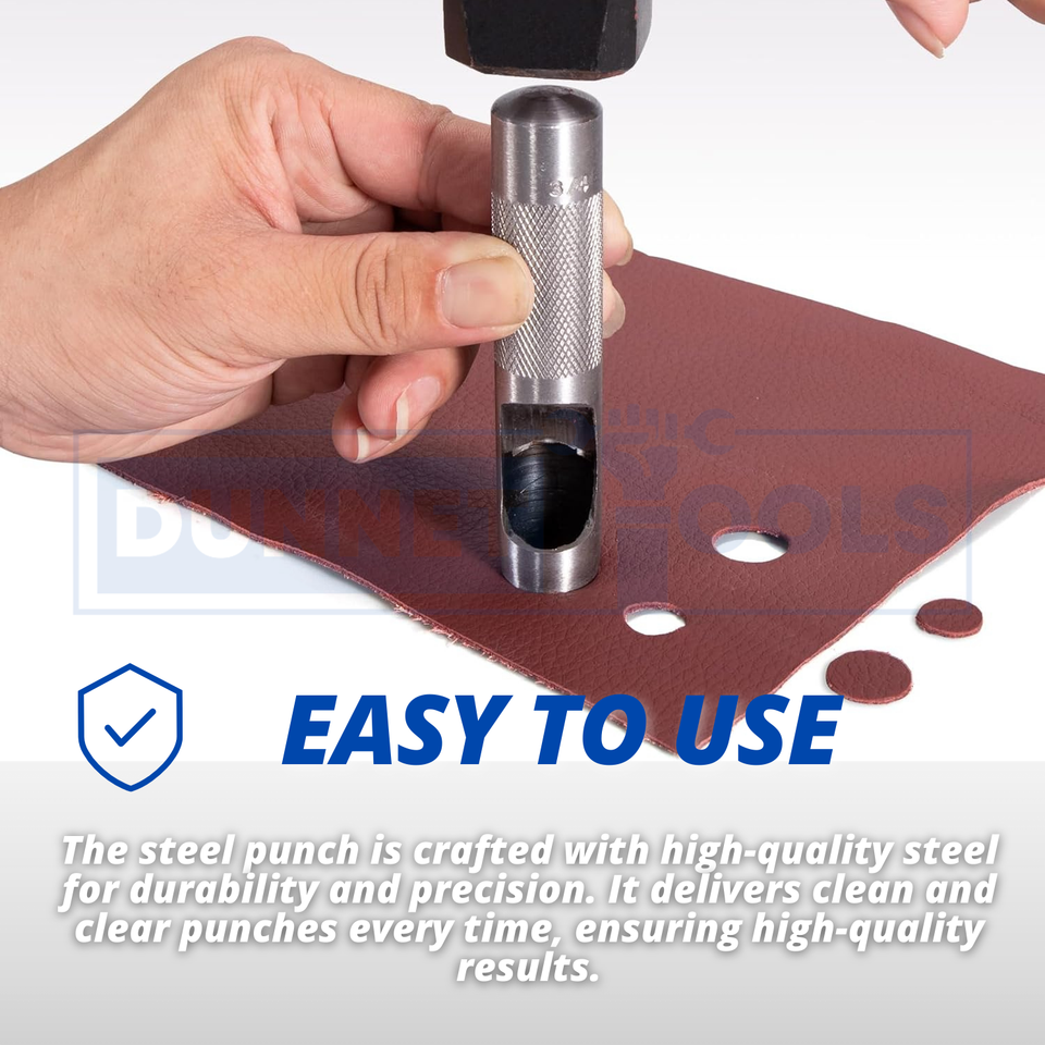 Hollow Punch Set 12pc Precision Leather Plastic Gasket Hole Cutter 3m19mm DIY eBay