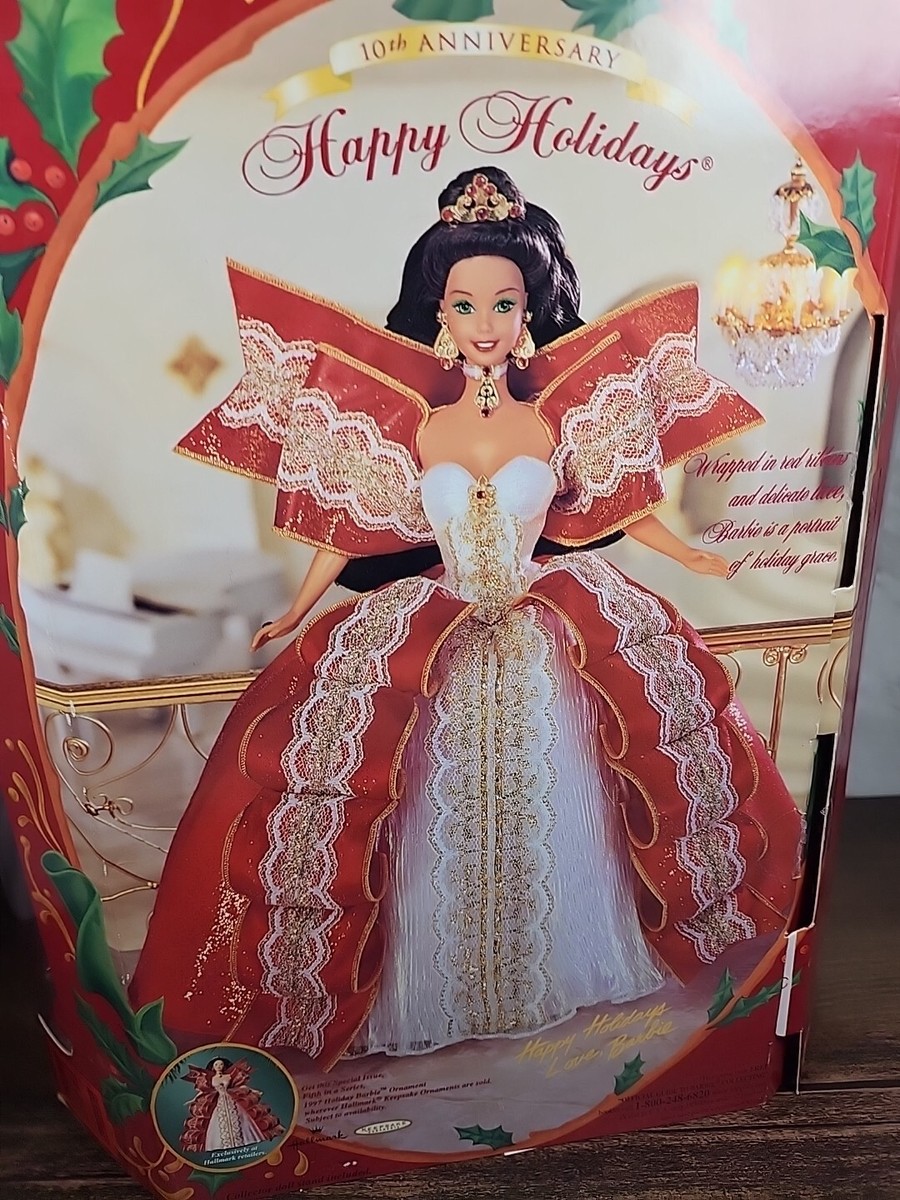 Barbie HAPPY HOLIDAYS SPECIAL ED DOLL 1997 RED DRESS NOS ERROR BOX Vintage  | eBay