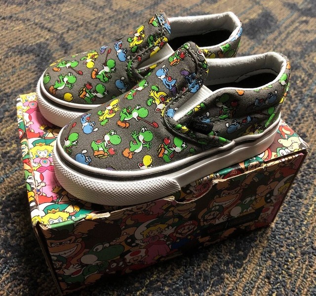 super mario vans toddler size 9