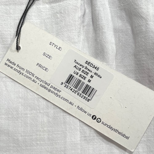 NEU SNDYS X Revolve Tuscany Puffärmel weiß Baumwolle Minikleid M Sundays - Bild 3 von 12