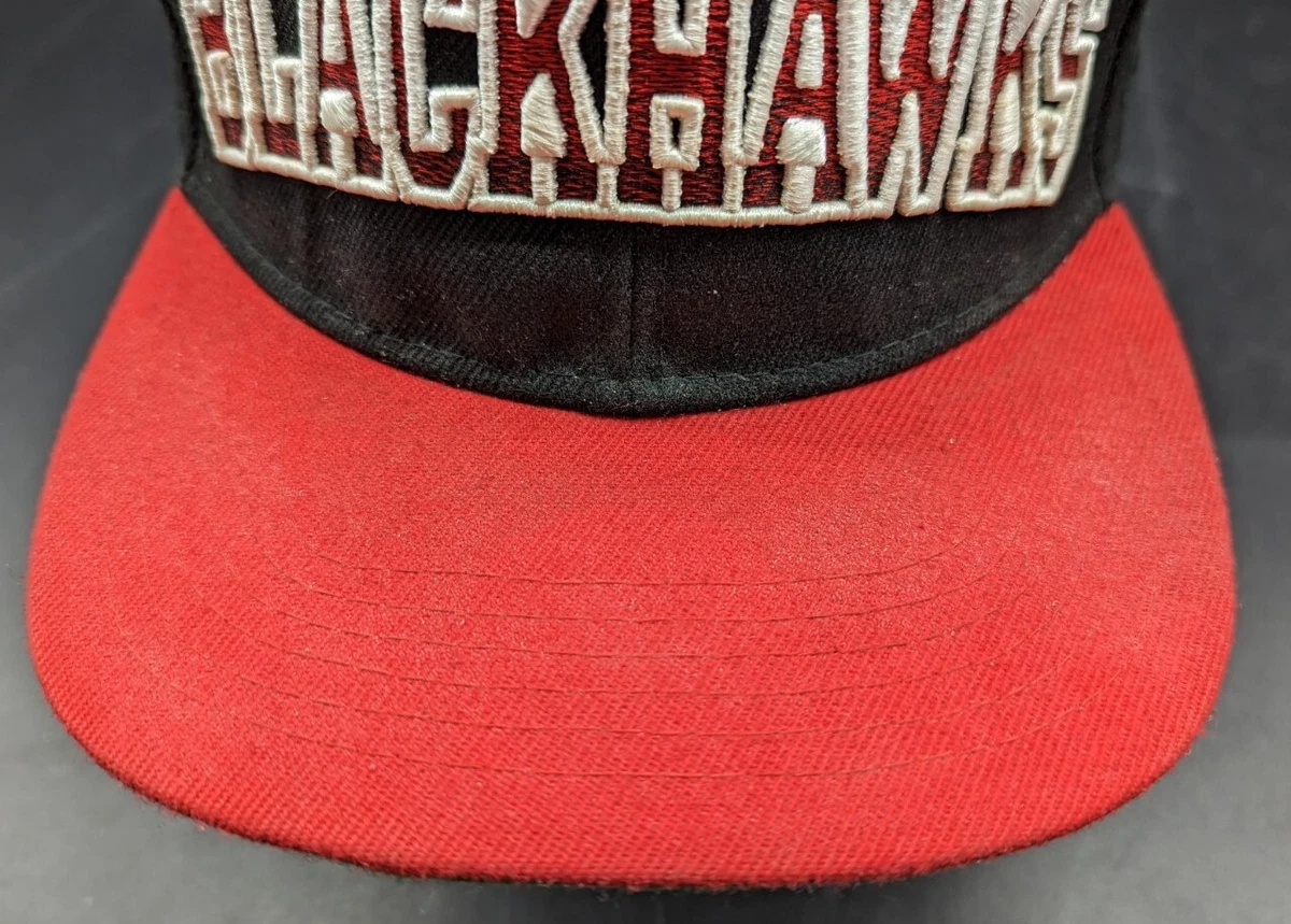 Mitchell & Ness Chicago Blackhawks Big Face Snapback Hat, Men's, Black