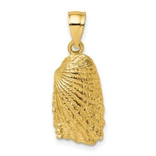 14K Yellow Gold 2-D Shell Pendant