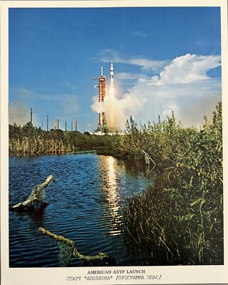 Vintage Photo 8 x 10 1975 NASA American ASTP Launch Apollo Kennedy Space Center