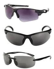 "The Allstars" 3 Pair of Our Best Selling Bifocal Sport Wrap Reading Sunglasses