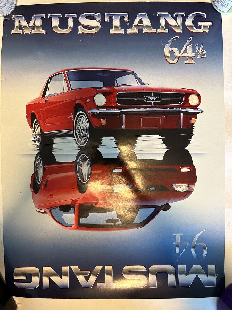Vintage Ford Mustang Poster 18”x24” Mirror Image 1964 1/2-1994 | eBay