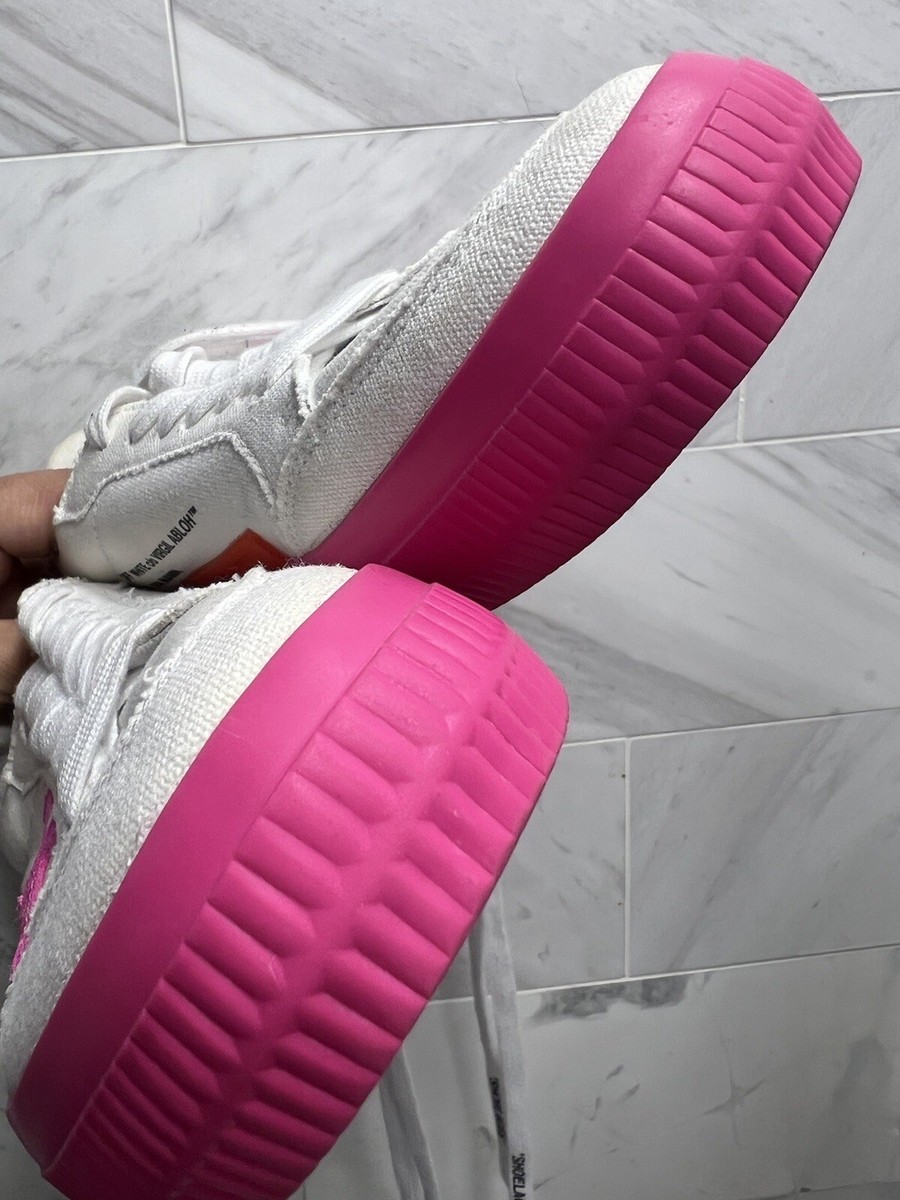 ayatfエクリュ38 Off-White Virgil Abloh Women's Low Top Leather Sneakers Size