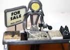 VINTAGE Business CARD Holder METAL SCULPTURE for REAL ESTATE Person BROKER AGENT — photo 7