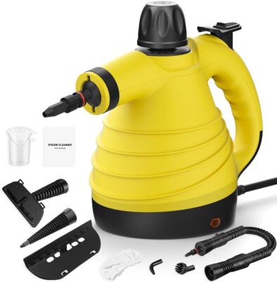 Pressurized Handheld Multi-Surface Natural Steam Cleaner with 12 pcs Accessor...
