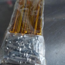 Old School Bmx Asahi Spokes Gold 100 Nos With Nipples New In Package