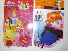 Disney Frozen Halloween and Disney Princess Valentine Stickers Pads 4Ship