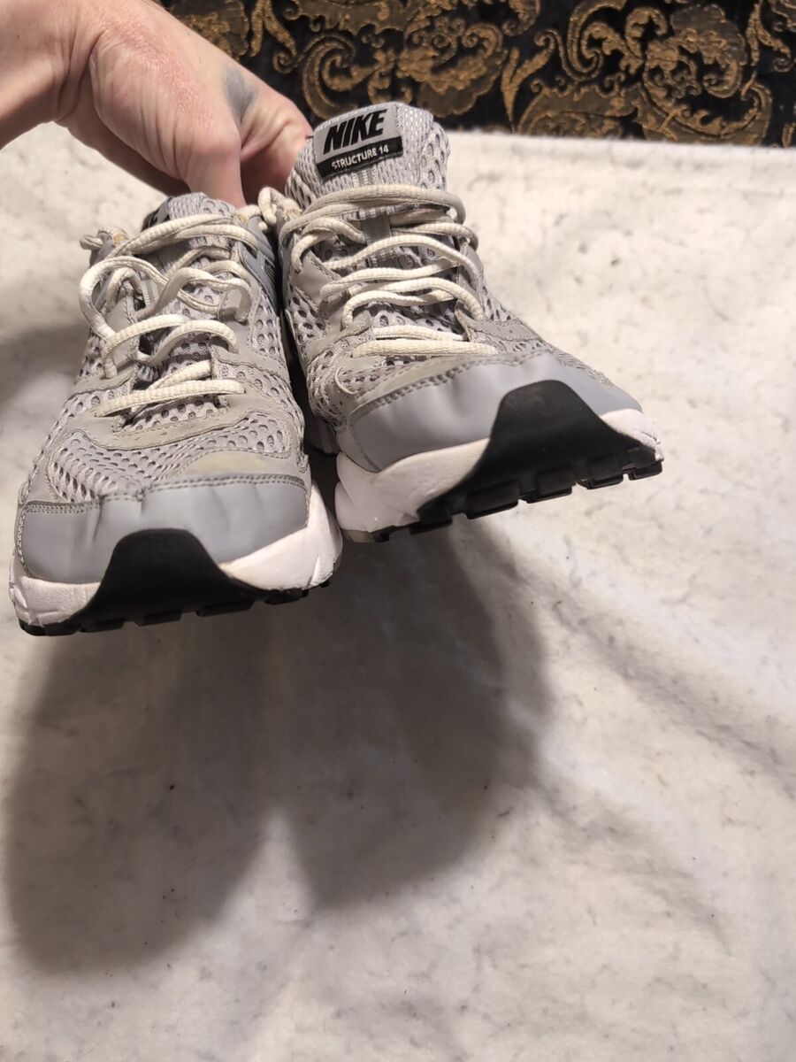 Nike Structure 14 Gray White Flywire Men's Shoes Size 11 Nike Structure 14 Gray White Flywire Men's Shoes Size 11