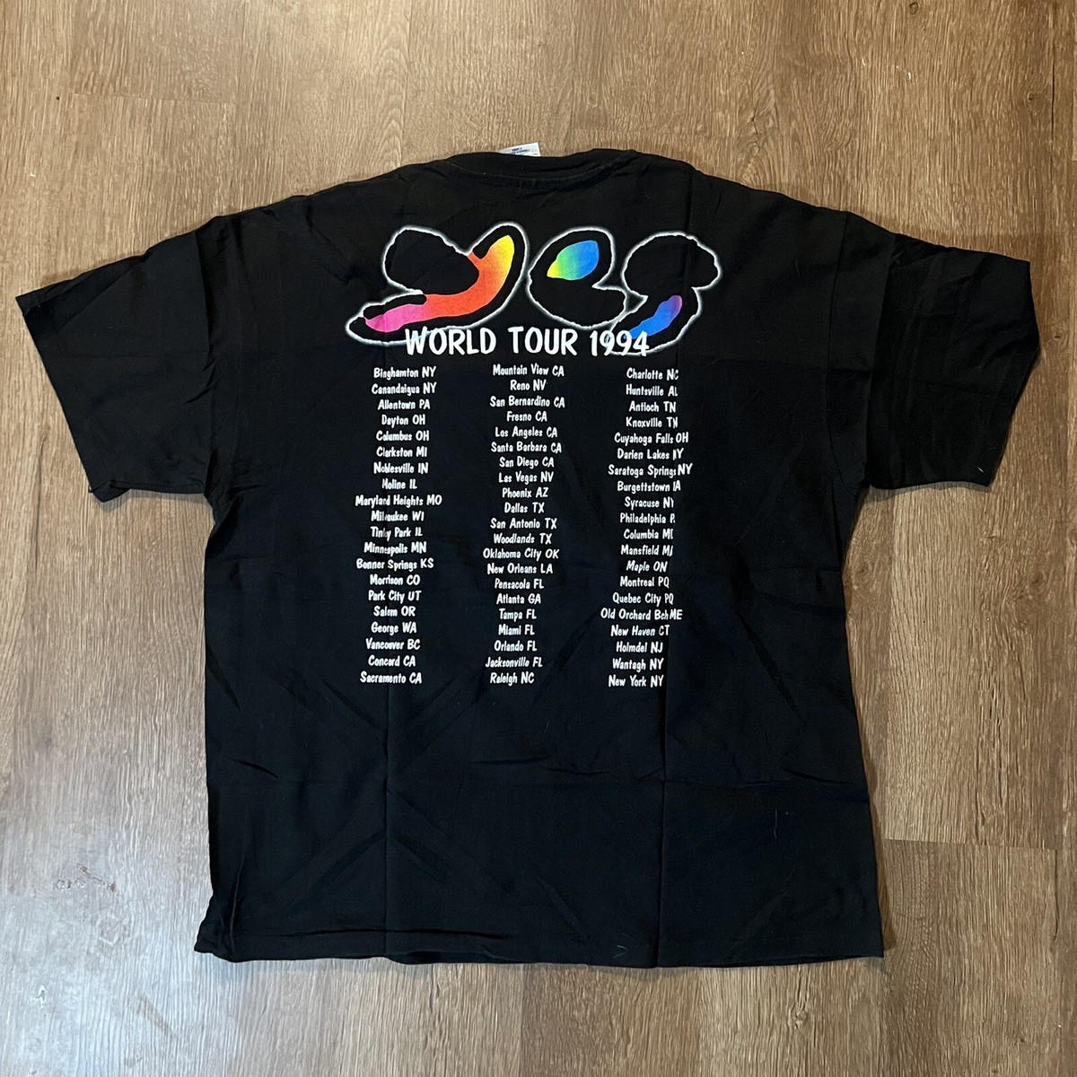 VTG 90s Yes Rock Band World Tour T-Shirt, Size XL | eBay