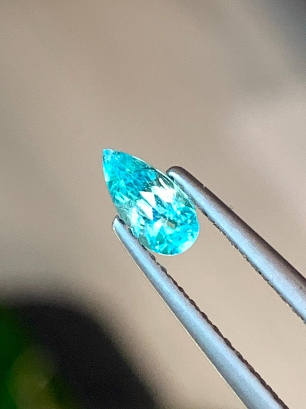 GIE Certified Natural Paraiba Tourmaline 2.68 Ct Blue Pear Cut Loose Gemstone