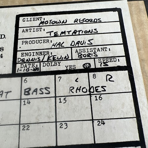 Extremely Rare Studio Reel 24 Tracks Temptations Band Motown Records - Picture 12 of 22