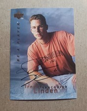 1995-96 Upper Deck Be A Player Trevor Linden Auto #S41 Canucks Autograph