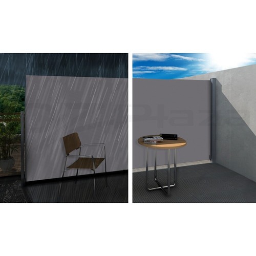 Instahut Side Awning Sun Shade Outdoor Blinds Retractable Screen 1.4X3M GR - Picture 6 of 11