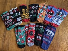 Star Wars Christmas Advent 11 Pairs Mens Novelty Socks 6-12 Low Cut Set Lot C