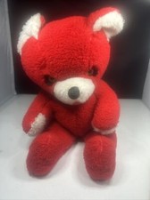 VINTAGE Knickerbocker Stuffed Teddy Bear Animals Of Distinction Red Bear 13