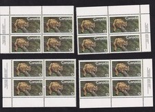 Canada 1977 Eastern Cougar 12¢ Endangered, MNH inscription PB set, sc#732
