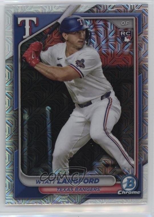 2024 Bowman Chrome Mega Box Mojo Refractor Wyatt Langford #71 Rookie RC 1u6