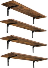Long Wall Shelves, 31.5Inch Wall Mounted Shelves Set of 4, Extra Large Floating