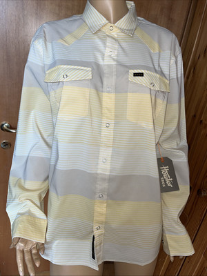 Howler Bros Herbst 2020 L/S Western Tech Snap Shirt Tidal Stripe Herren Gr.M ...