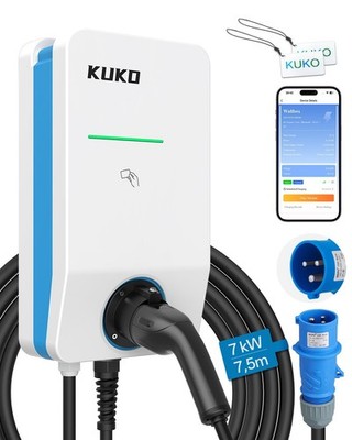 KUKO Wallbox 7/11/22kW WLAN+4G OCPP EV-Ladestation für ID.3/4/5/7 Model 3/Y