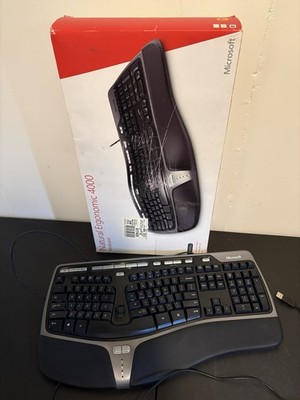 Microsoft Natural Ergonomic Keyboard 4000 v1.0 Model 1048 USB Wired Tested