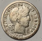 1897-O Barber Dime Obvious Cleaning  Little Rough Rare Date FINE