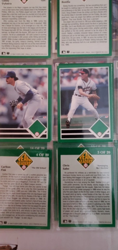 JUEGO ERROR RARO 1992 Fleer Team Leaders Juego Completo de 20 ¡¡SIN LÁMINA!!! Foto 2 de 4