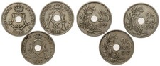 Belgium - 25 Centimes 1908, 1910, 1913 - King Albert I, Dutch tekst