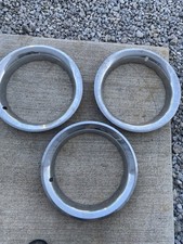 Stainless Steel Chrome Hot Rod Ribbed Trim Rings Beauty Rings Set Of 3