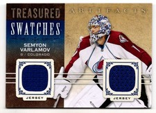 2014-15 Artifacts Treasured Swatches Jerseys Blue Semyon Varlamov Jersey