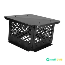 14" x 14" Chimney Cap Square Flue Caps Outdoor Fireplace Chimney Cover Black