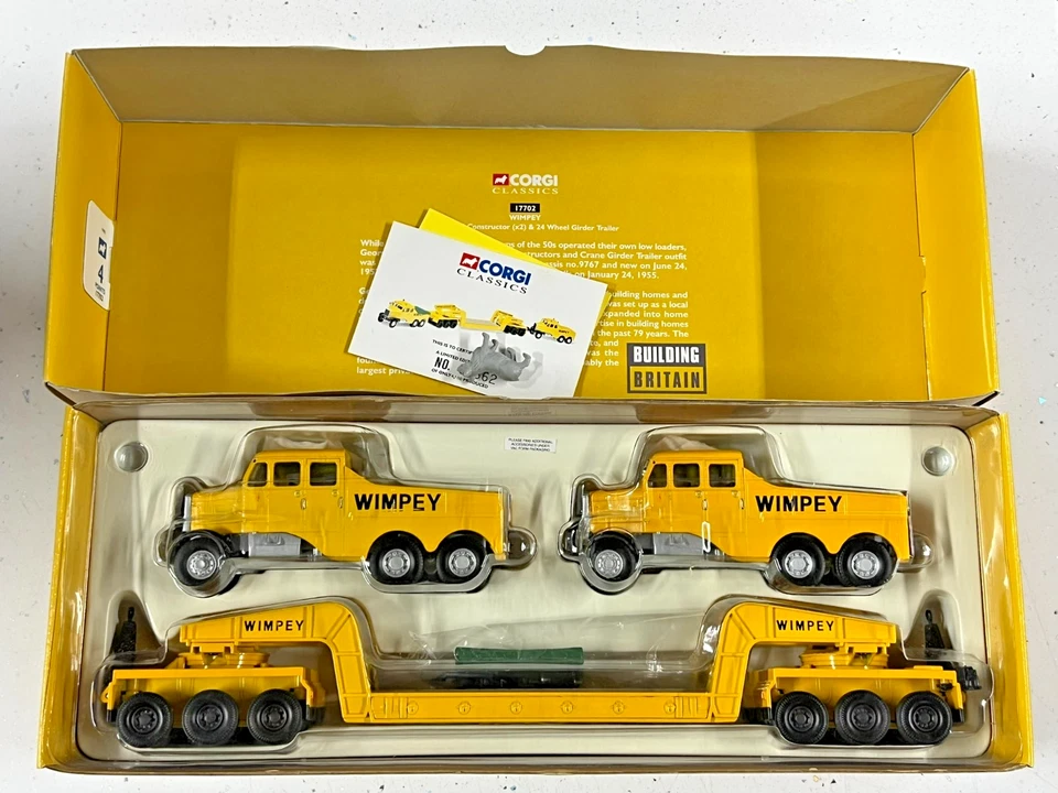 Corgi 17702 Heavy Haulage 1:50 Scale WIMPEY BUILDING BRITAIN SET Boxed RARE - Image 3 of 4