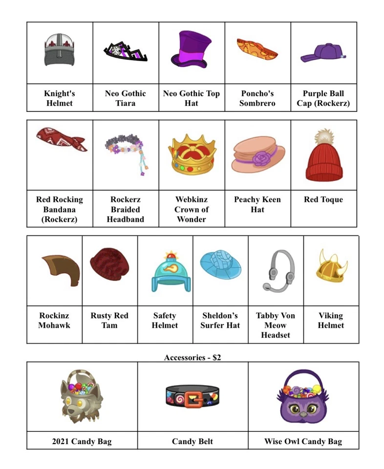 Webkinz Classic - VIRTUAL ITEM(S) - Clothing/Accesories - PICK ONE - Image 3 of 4