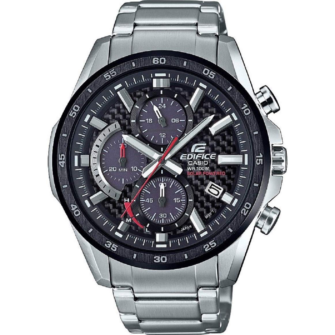 CASIO Edifice Chronograph Men's Watch EQS-900DB-1A Black Silver | eBay