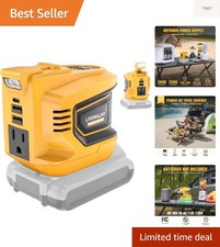 200W Power Inverter for Dewalt 20V   Portable Power Station with USB  LED Light