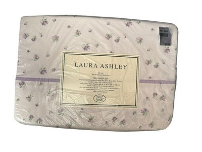 Laura Ashley LILACS CHINTZWARE ROS Full Sheet Set
