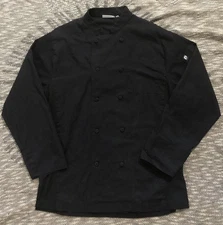 CHEF WORKS BAST-BLK-L Bastille Black Chef's Coat Adult Size M
